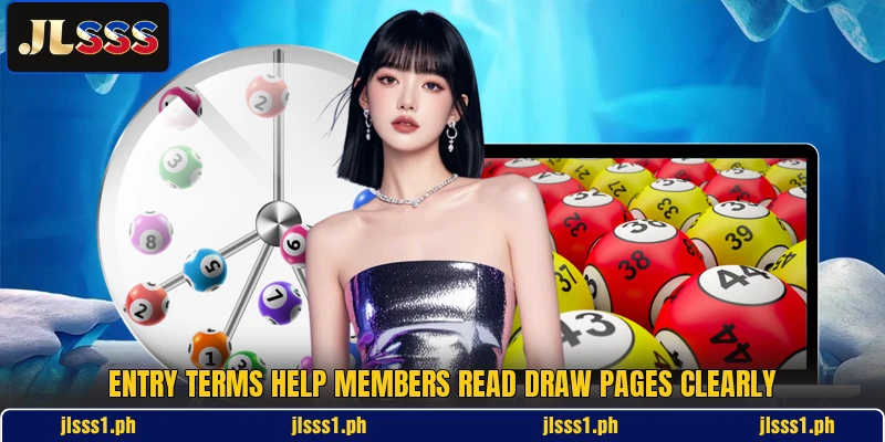 Entry terms help members read draw pages clearly