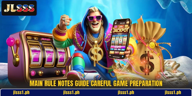 Main rule notes guide careful game preparation