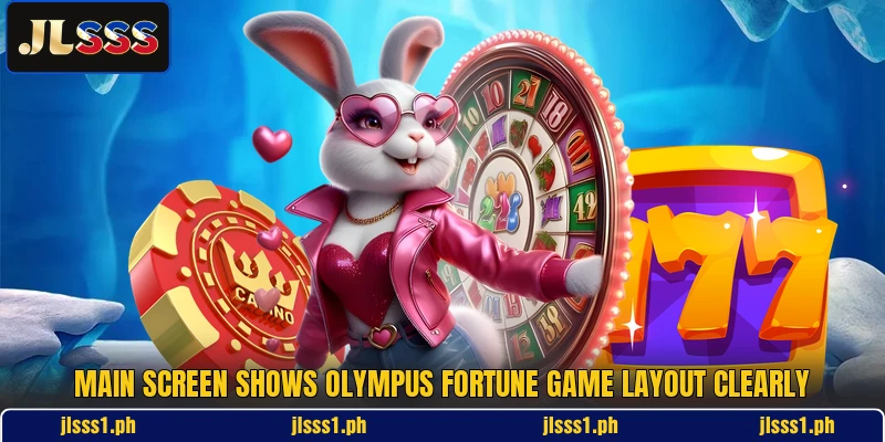 Main screen shows Olympus Fortune game layout clearly