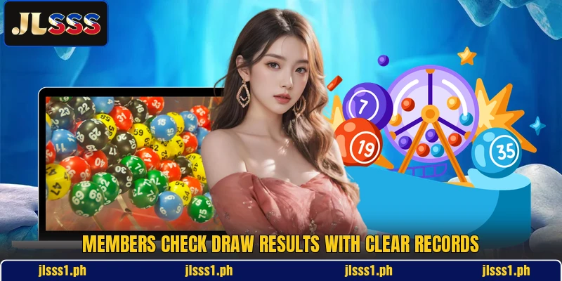 Members check draw results with clear records