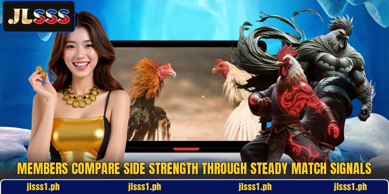 Members compare side strength through steady match signals