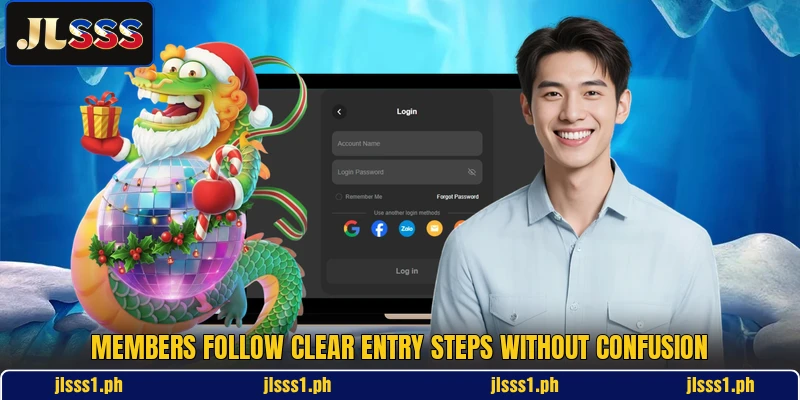Members follow clear entry steps without confusion