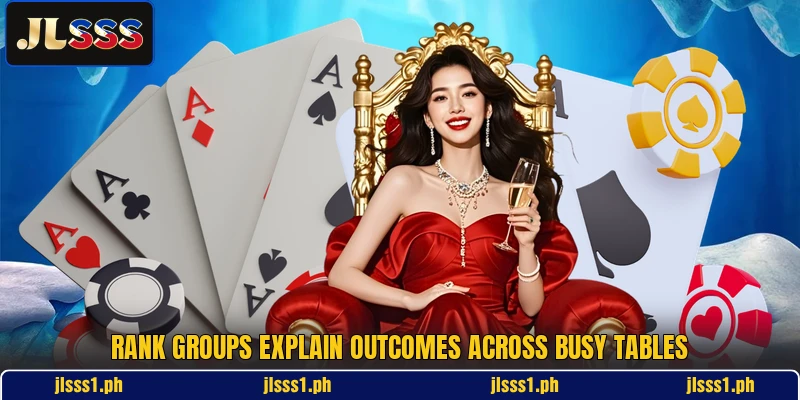Rank groups explain outcomes across busy tables