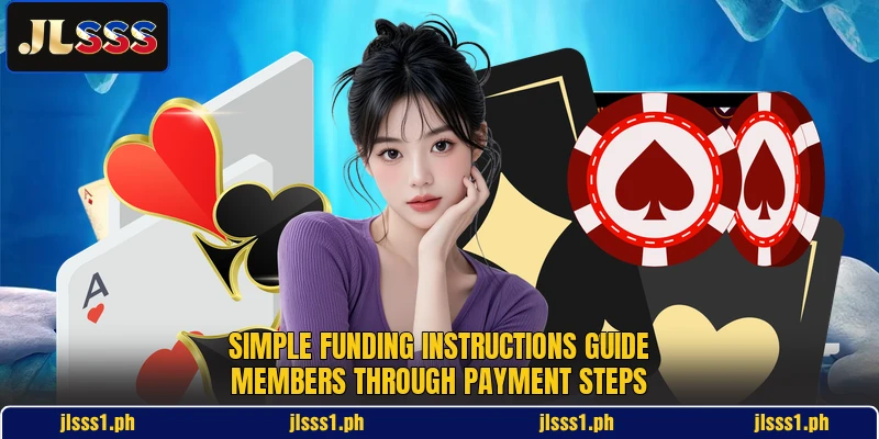 Simple funding instructions guide members through payment steps
