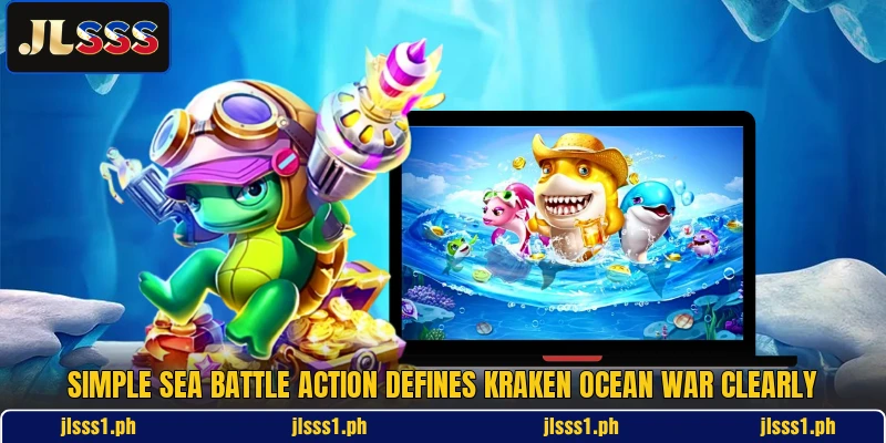 Simple sea battle action defines Kraken Ocean War clearly